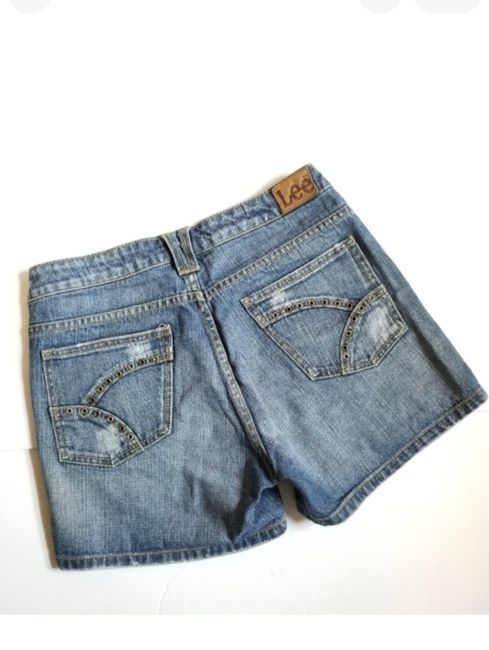 Lee Heritage distressed denim shorts stud‎ …